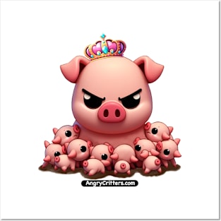 Angry Critters - Mother Pig with Piglets Posters and Art